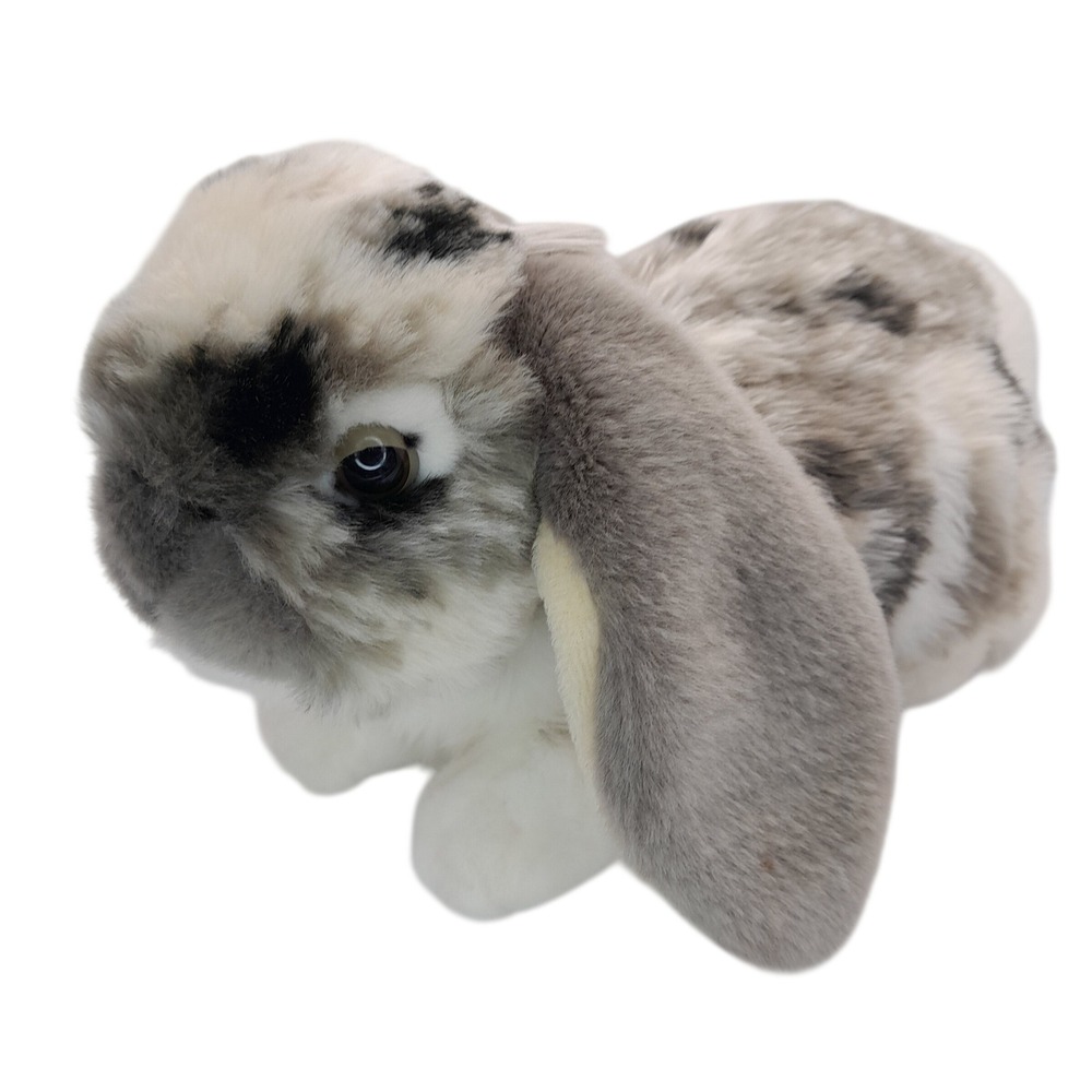 Living Nature Lop Eared Rabbit Plush Stuffed Animal Grey White AN443